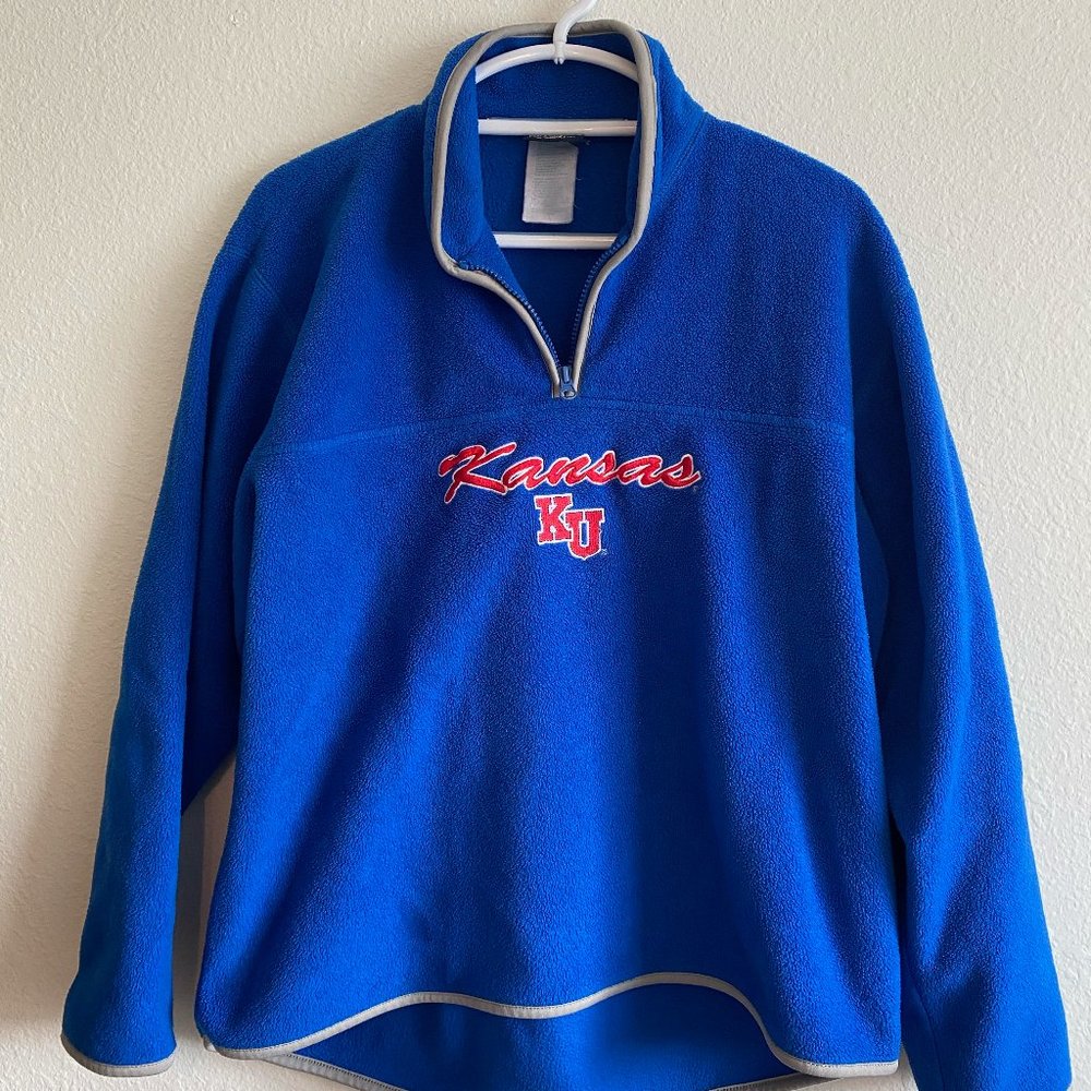 Vintage KU Jayhawk Quarter Zip Jacket